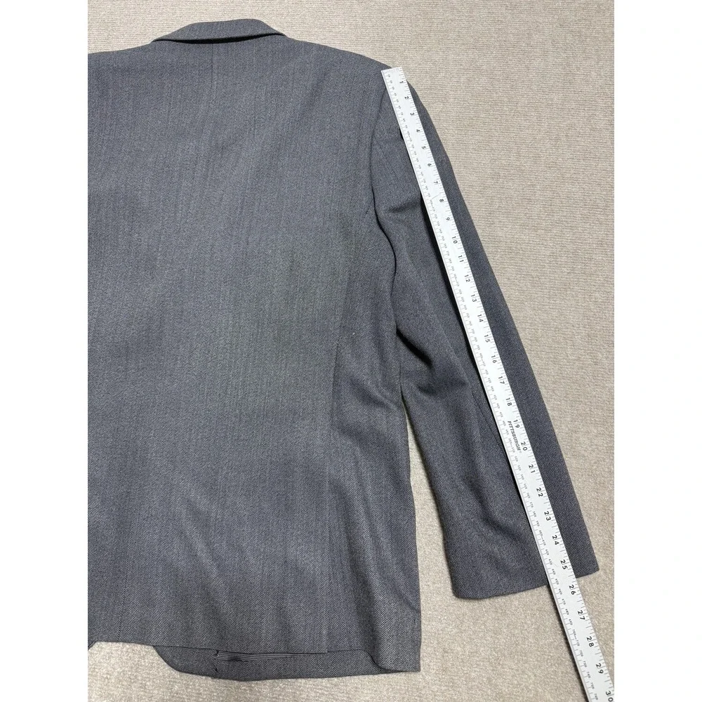 Awearness Kenneth Cole Blazer Mens 48R Gray‎ Classic Fit Herringbone Wool Blend
